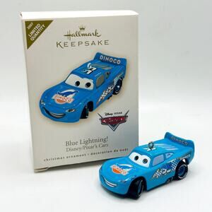 Hallmark Keepsake BLUE Dinoco LIGHTNING Disney Pixar Cars Ornament LMTD ED 2007